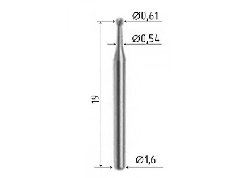 Боры Delta Kits DK FG329 карбидные с грушевидным наконечником (диаметр отверстия – 0,61 мм),(5 шт/у 