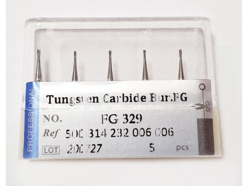 Боры Professional FG 329 карбидные с грушевидным наконечником,шт.